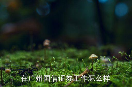 廣州國(guó)信智能科技怎么樣，在廣州國(guó)信證券工作怎么樣
