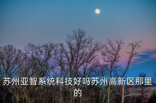 蘇州亞智系統(tǒng)科技好嗎蘇州高新區(qū)那里的