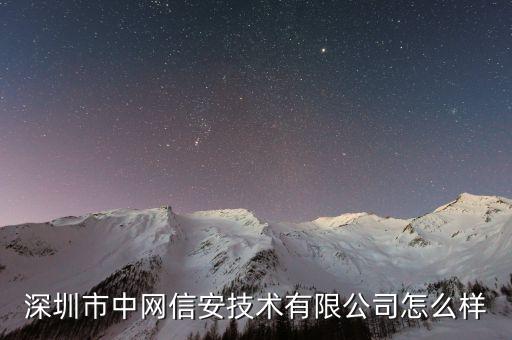 深圳市中網(wǎng)信安技術(shù)有限公司怎么樣