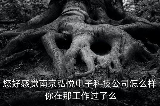 您好感覺南京弘悅電子科技公司怎么樣 你在那工作過了么