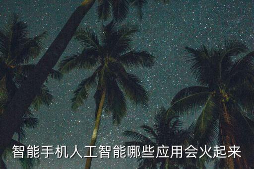 智能手機(jī)人工智能哪些應(yīng)用會(huì)火起來(lái)