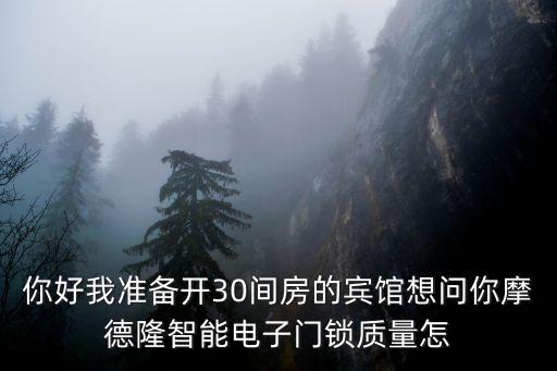 你好我準(zhǔn)備開30間房的賓館想問你摩德隆智能電子門鎖質(zhì)量怎