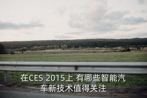 在CES 2015上 有哪些智能汽車新技術(shù)值得關(guān)注