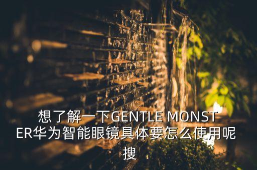 想了解一下GENTLE MONSTER華為智能眼鏡具體要怎么使用呢  搜
