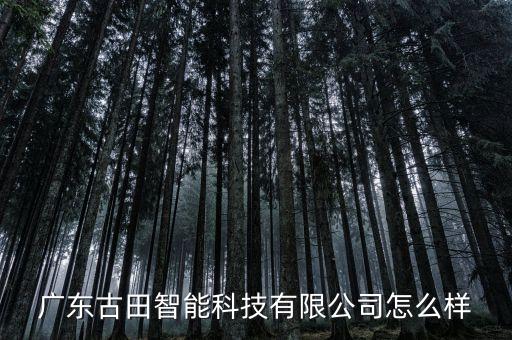 廣東古田智能科技有限公司怎么樣
