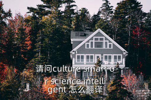 請問culture smart or science intelligent 怎么翻譯