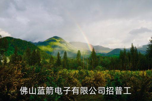 佛山藍(lán)箭電子有限公司招普工