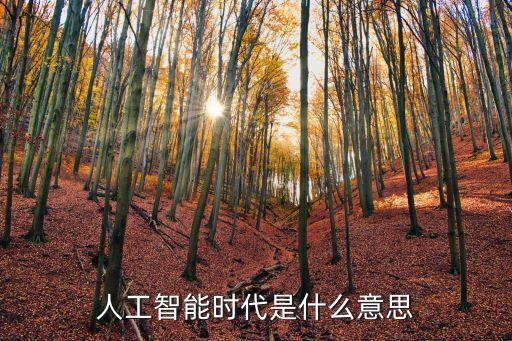 人工智能時代是什么意思