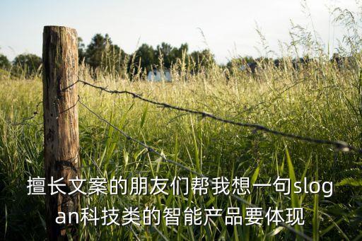 擅長文案的朋友們幫我想一句slogan科技類的智能產(chǎn)品要體現(xiàn)