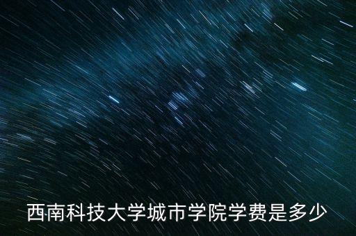 西南科技大學(xué)城市學(xué)院學(xué)費(fèi)是多少