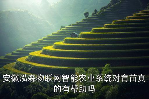 安徽泓森物聯(lián)網(wǎng)智能農(nóng)業(yè)系統(tǒng)對育苗真的有幫助嗎