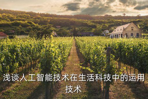 淺談人工智能技術(shù)在生活科技中的運(yùn)用技術(shù)
