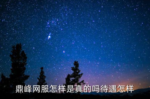 鼎峰網(wǎng)服怎樣是真的嗎待遇怎樣