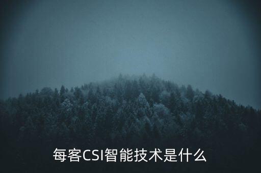 每客CSI智能技術(shù)是什么