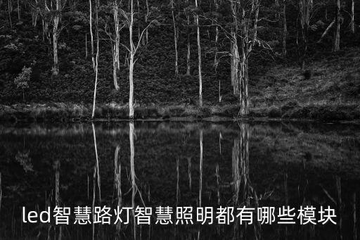 led智慧路燈智慧照明都有哪些模塊
