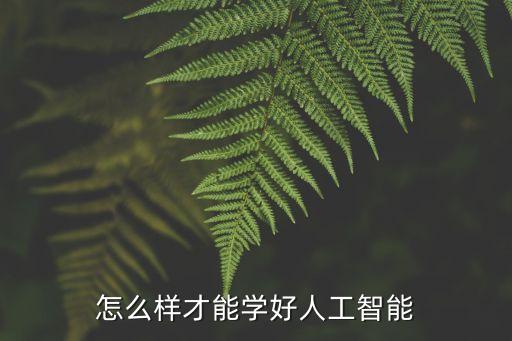怎么樣才能學(xué)好人工智能