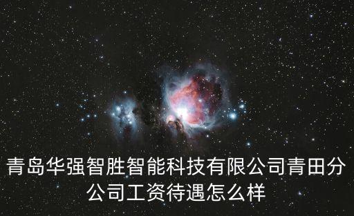 青島華強(qiáng)智勝智能科技有限公司青田分公司工資待遇怎么樣