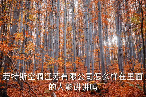 勞特斯空調(diào)江蘇有限公司怎么樣在里面的人能講講嗎