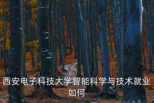 西安電子科技大學(xué)智能科學(xué)與技術(shù)就業(yè)如何