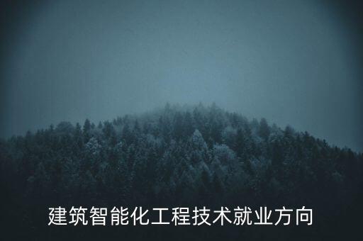 建筑智能化工程技術(shù)就業(yè)方向