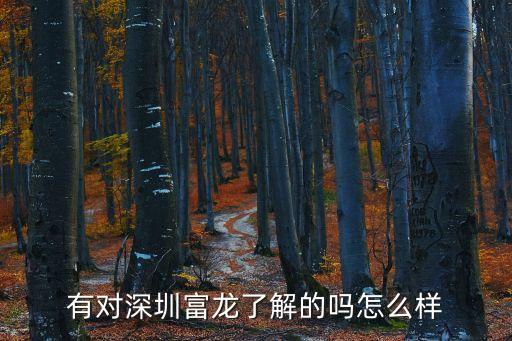 有對深圳富龍了解的嗎怎么樣