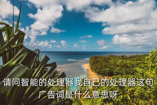 請問智能的處理器我自己的處理器這句廣告詞是什么意思呀