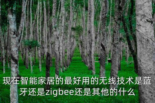 現(xiàn)在智能家居的最好用的無線技術(shù)是藍(lán)牙還是zigbee還是其他的什么