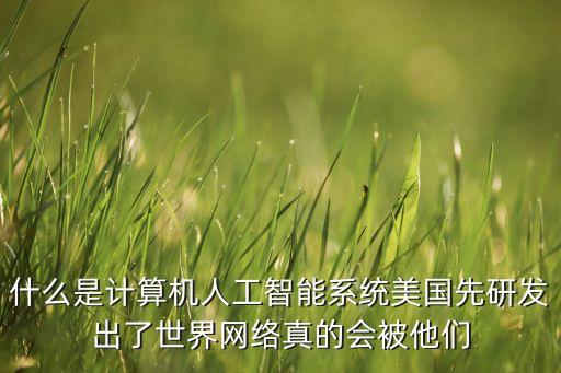 計(jì)算智能又稱為什么科技，智能計(jì)算的智能計(jì)算的其它定義