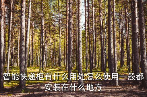 智能快遞柜有什么用處怎么使用一般都安裝在什么地方