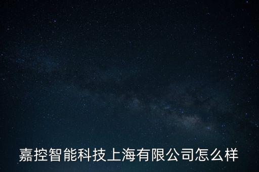 嘉控智能科技上海有限公司怎么樣