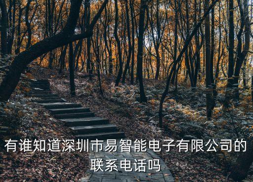 有誰知道深圳市易智能電子有限公司的聯(lián)系電話嗎