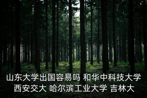山東大學(xué)出國容易嗎 和華中科技大學(xué) 西安交大 哈爾濱工業(yè)大學(xué) 吉林大