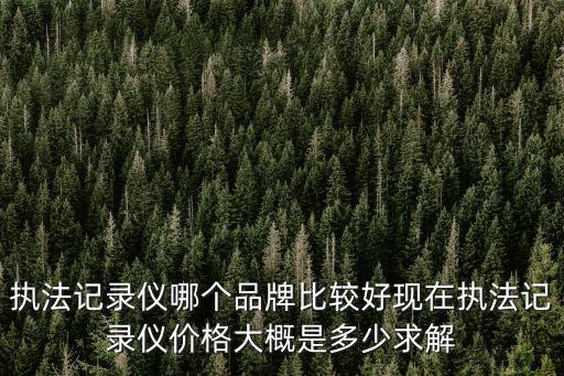 執(zhí)法記錄儀哪個品牌比較好現(xiàn)在執(zhí)法記錄儀價格大概是多少求解