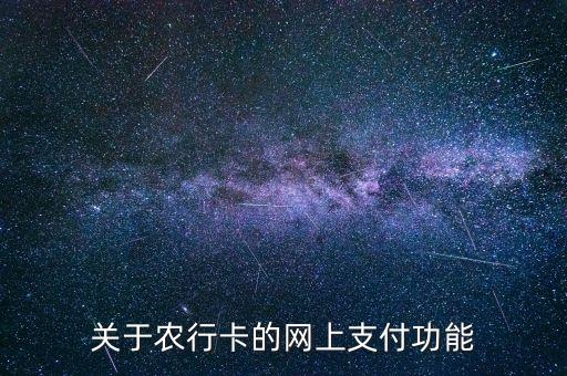 小麥智能科技怎么樣，關(guān)于農(nóng)行卡的網(wǎng)上支付功能