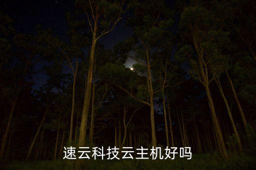 速云科技云主機好嗎