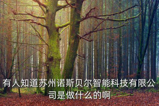有人知道蘇州諾斯貝爾智能科技有限公司是做什么的啊