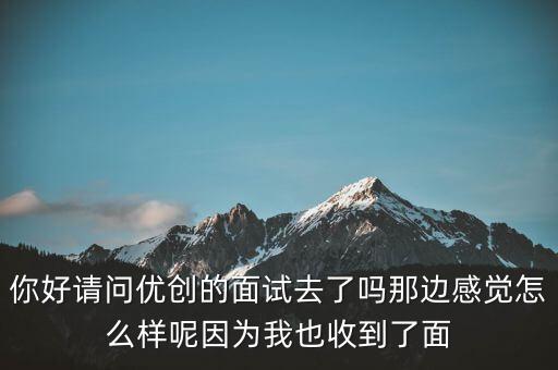 你好請問優(yōu)創(chuàng)的面試去了嗎那邊感覺怎么樣呢因為我也收到了面