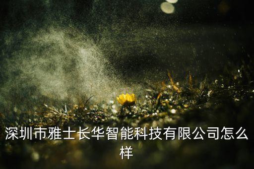 深圳市雅士長(zhǎng)華智能科技有限公司怎么樣
