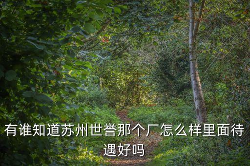 有誰(shuí)知道蘇州世譽(yù)那個(gè)廠怎么樣里面待遇好嗎