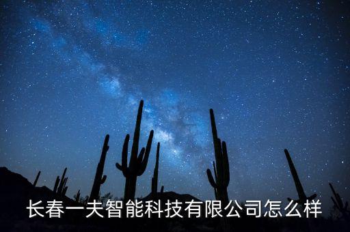 長春一夫智能科技有限公司怎么樣