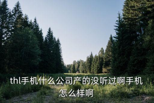 thl手機什么公司產的沒聽過啊手機怎么樣啊