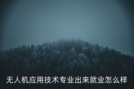 無人機應用技術專業(yè)出來就業(yè)怎么樣
