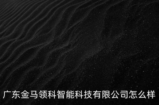 廣東金馬領科智能科技有限公司怎么樣