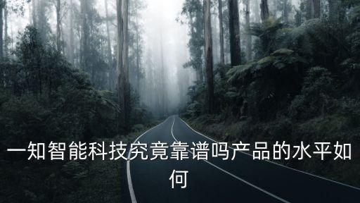 一知智能科技究竟靠譜嗎產(chǎn)品的水平如何