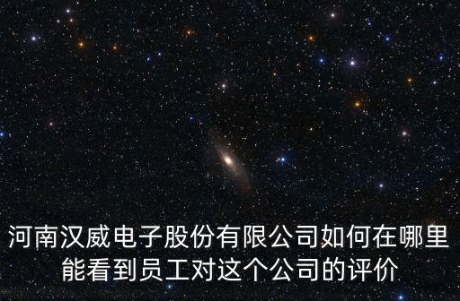 河南漢威電子股份有限公司如何在哪里能看到員工對這個公司的評價