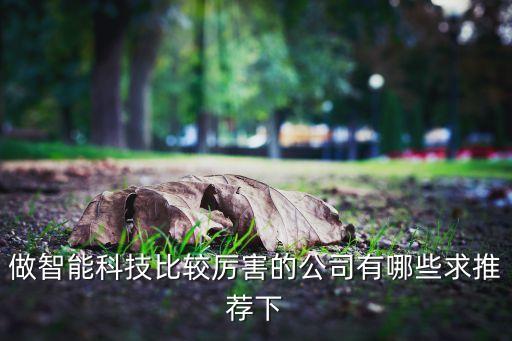 做智能科技比較厲害的公司有哪些求推薦下