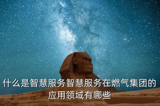 什么是智慧服務(wù)智慧服務(wù)在燃氣集團的應(yīng)用領(lǐng)域有哪些