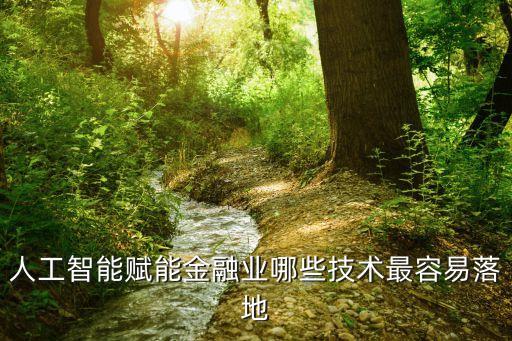 人工智能賦能金融業(yè)哪些技術(shù)最容易落地