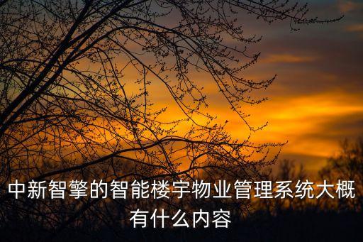 中新智擎的智能樓宇物業(yè)管理系統(tǒng)大概有什么內(nèi)容