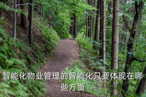 智能化物業(yè)管理的智能化只要體現(xiàn)在哪些方面